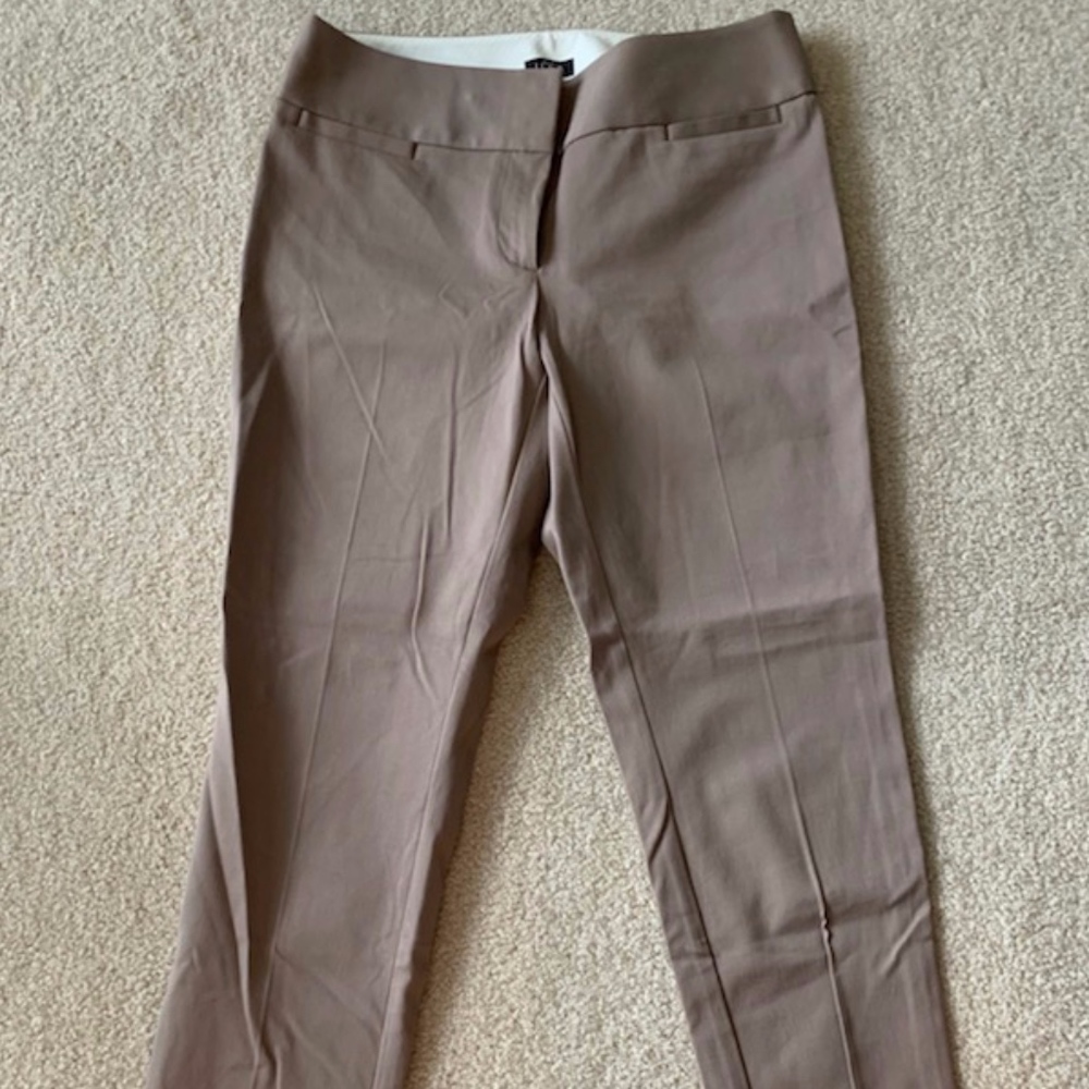 LOFT Taupe Tapered Leg Pants